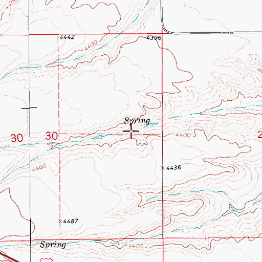 Topographic Map of 17N11E30AD__01 Spring, MT