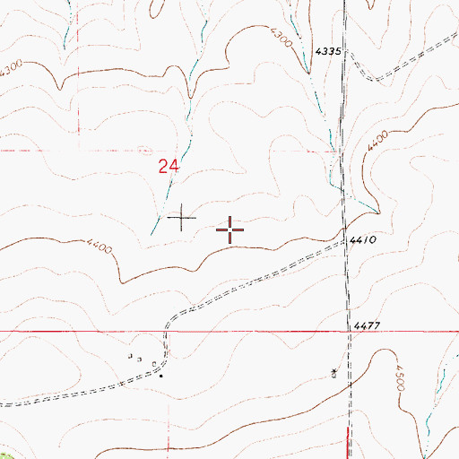 Topographic Map of 17N03E24D___01 Well, MT