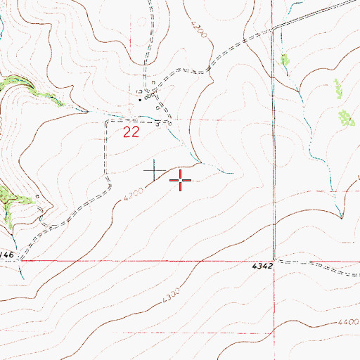 Topographic Map of 17N03E22D___01 Well, MT