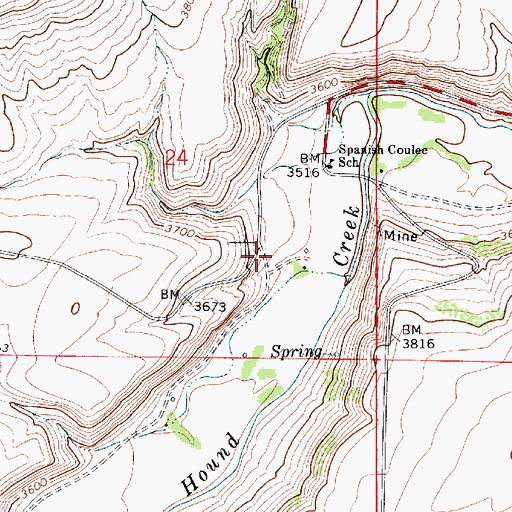 Topographic Map of 17N02E24D___02 Well, MT