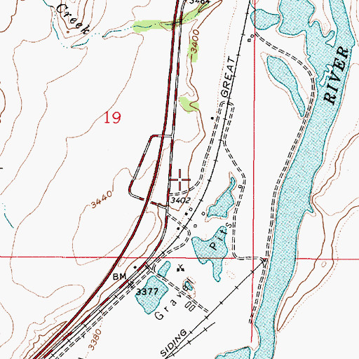 Topographic Map of 17N01W19D___01 Well, MT