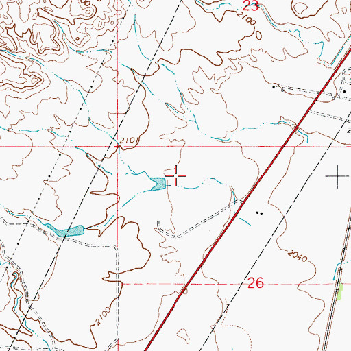 Topographic Map of 17N55E26BBAC01 Well, MT