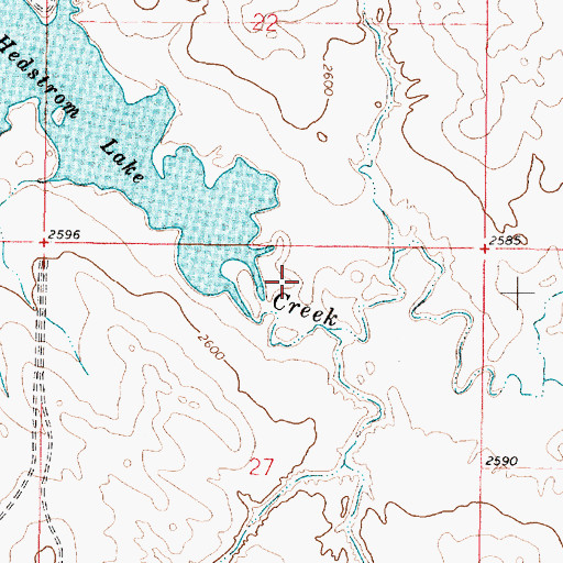 Topographic Map of 17N44E27ABBC01 Well, MT