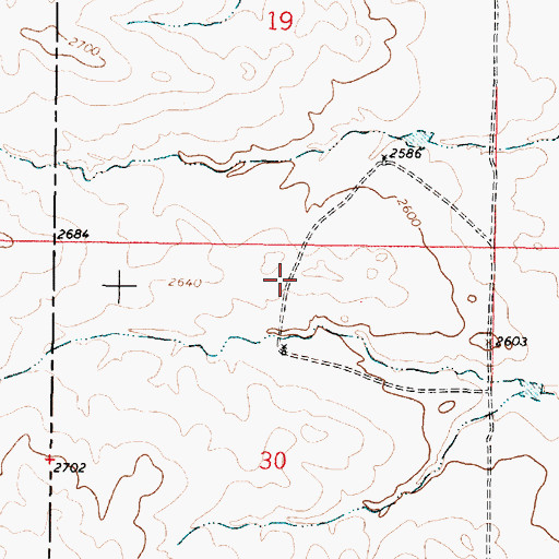 Topographic Map of 17N44E30ABBC01 Well, MT