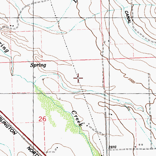 Topographic Map of 17N20W35BAAA01 Well, MT