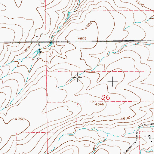 Topographic Map of 17N09E26BD__01 Well, MT