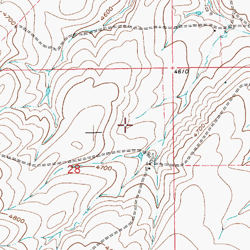Topographic Map of 17N09E28AD__02 Well, MT
