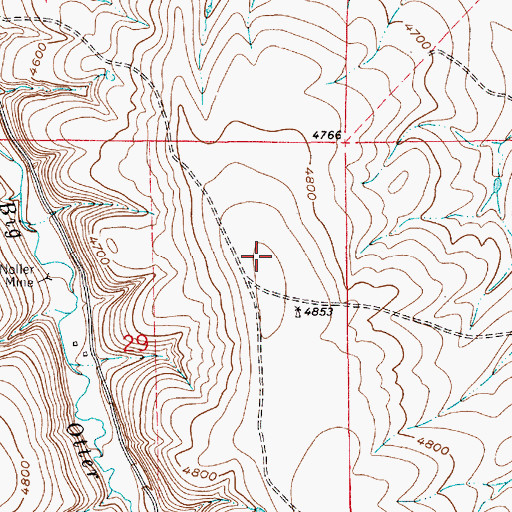 Topographic Map of 17N09E29AD__01 Well, MT