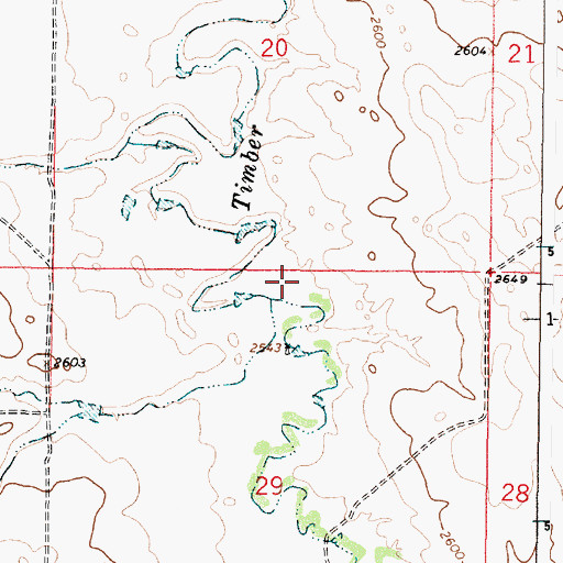 Topographic Map of 17N44E29ABBB01 Well, MT