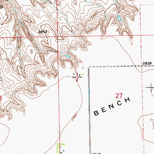 Topographic Map of 17N15E27BCA_01 Well, MT