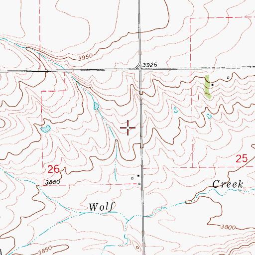 Topographic Map of 17N13E26ADAD01 Well, MT