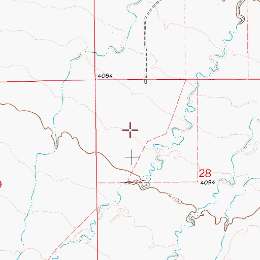 Topographic Map of 17N12E28BA__01 Well, MT