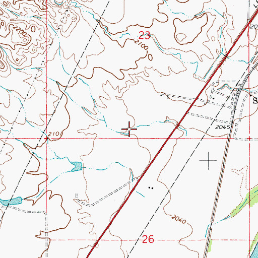 Topographic Map of 17N55E23CDDC01 Well, MT