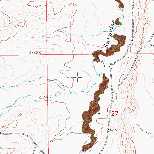 Topographic Map of 17N11E27BA__01 Well, MT