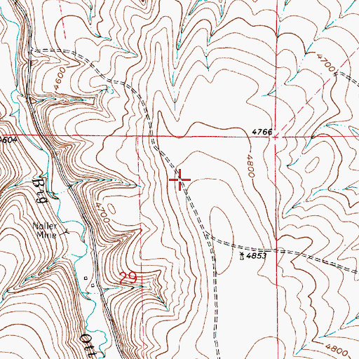 Topographic Map of 17N09E29A___01 Well, MT