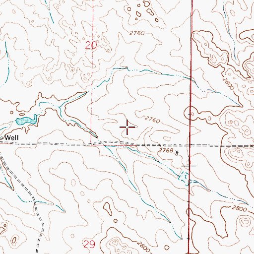 Topographic Map of 17N45E20CCC_01 Well, MT