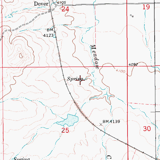 Topographic Map of 17N11E25AB__01 Spring, MT
