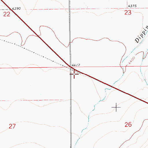 Topographic Map of 17N10E26BB__01 Well, MT