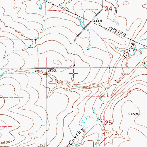 Topographic Map of 17N09E25BA__01 Spring, MT