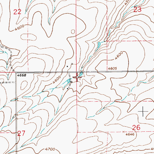Topographic Map of 17N09E26BB__01 Spring, MT