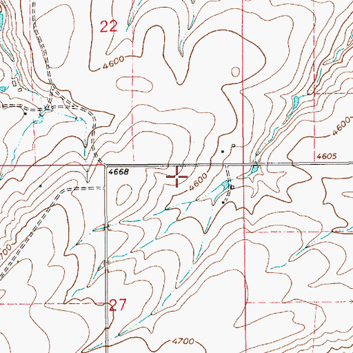 Topographic Map of 17N09E27AA__02 Well, MT