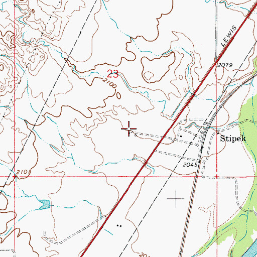 Topographic Map of 17N55E23DCBA01 Well, MT