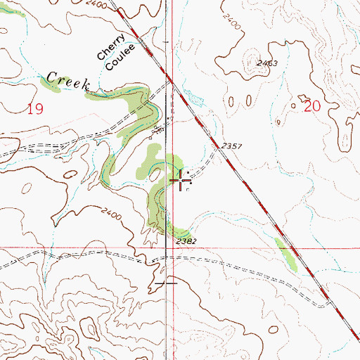 Topographic Map of 17N54E20CCBA01 Well, MT