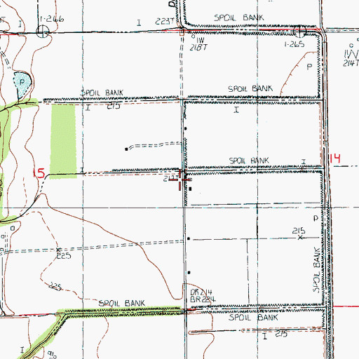Topographic Map of Ditch Number 2a, AR