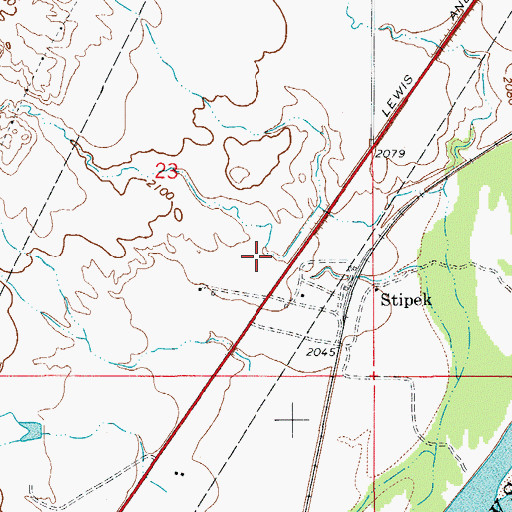 Topographic Map of 17N55E23DACC01 Well, MT