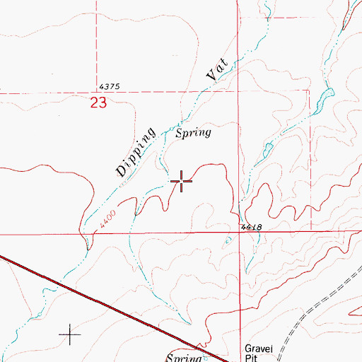 Topographic Map of 17N10E23DD__01 Well, MT