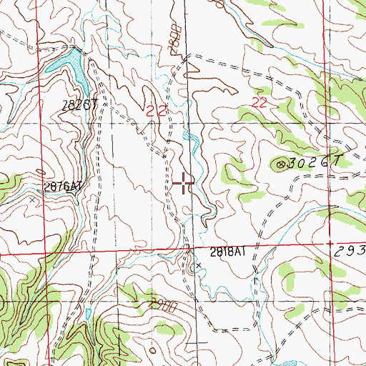 Topographic Map of 17N27E34AAD_01 Well, MT