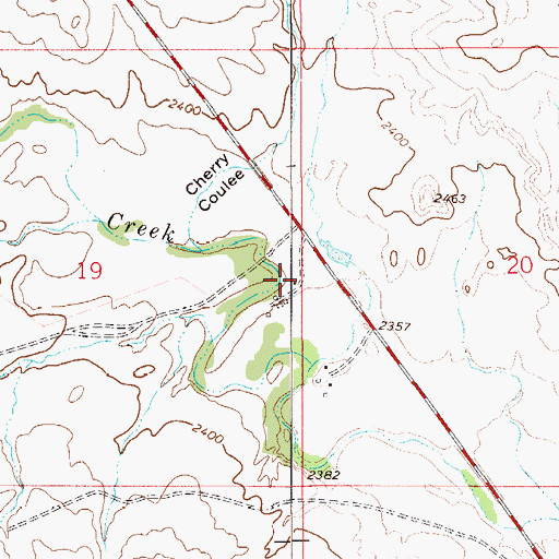 Topographic Map of 17N54E19DAAD01 Well, MT