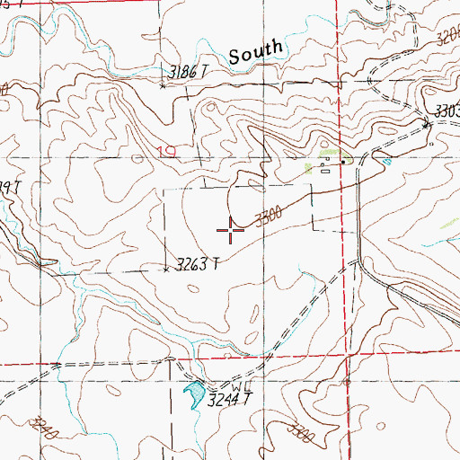 Topographic Map of 17N24E19DBA_01 Well, MT