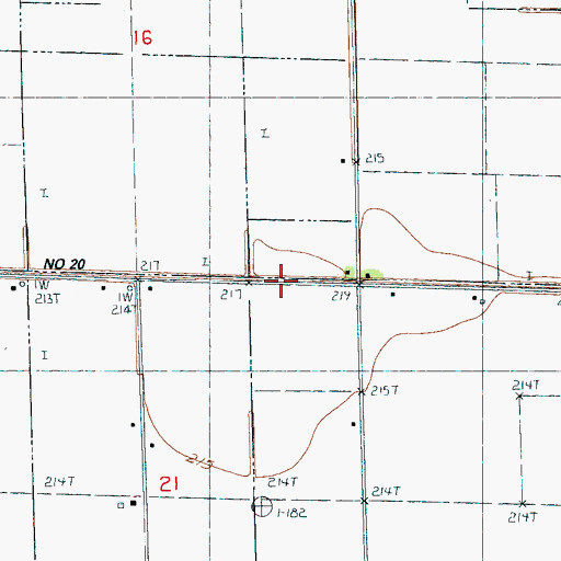 Topographic Map of Ditch Number 20, AR