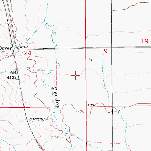 Topographic Map of 17N12E19CB__01 Well, MT