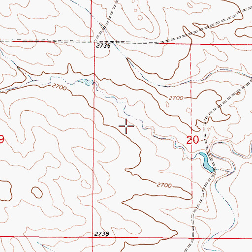 Topographic Map of 17N46E20BCDD01 Well, MT