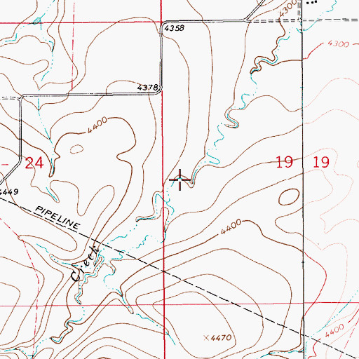 Topographic Map of 17N10E19CB__01 Spring, MT