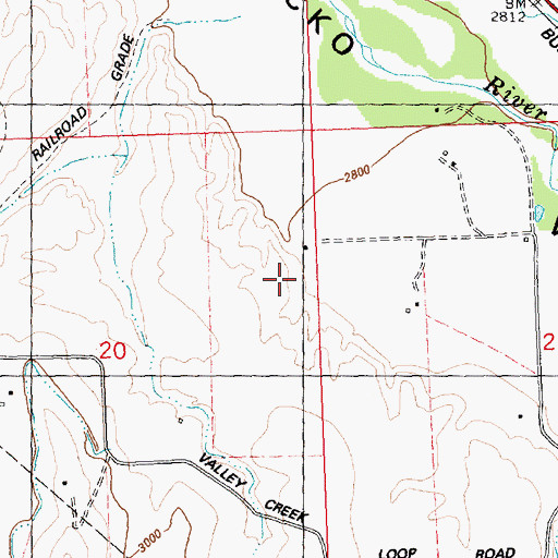 Topographic Map of 17N20W20ADAA01 Well, MT