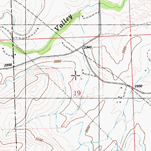 Topographic Map of 17N20W19ACB_01 Well, MT