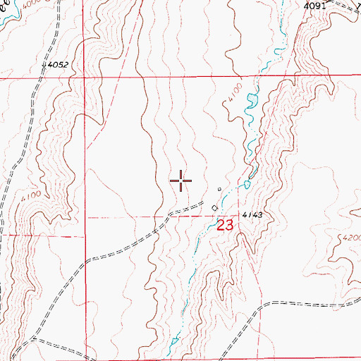 Topographic Map of 17N11E23BD__01 Well, MT