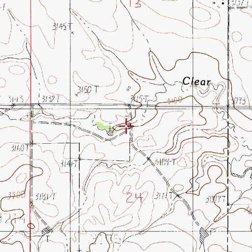 Topographic Map of 17N49E24ABBD01 Well, MT