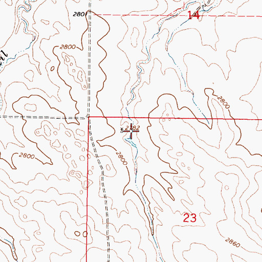 Topographic Map of 17N45E23BBAB01 Well, MT