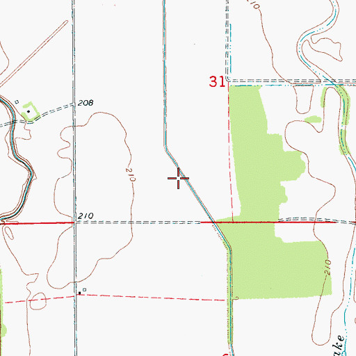 Topographic Map of Ditch Number 20, AR