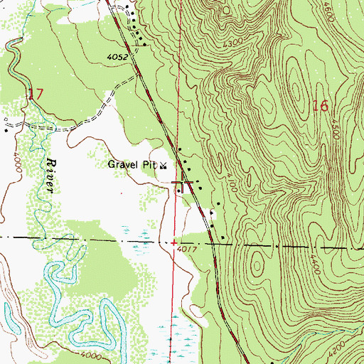 Topographic Map of 17N15W16CCBB01 Well, MT