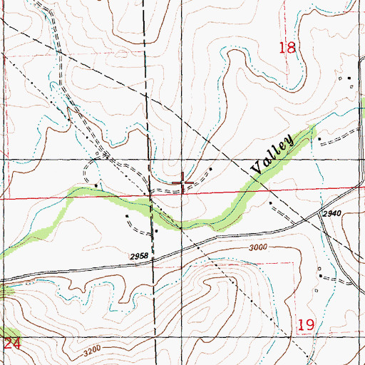 Topographic Map of 17N20W18CCDA01 Well, MT