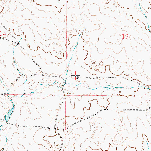 Topographic Map of 17N44E13CCBD01 Well, MT