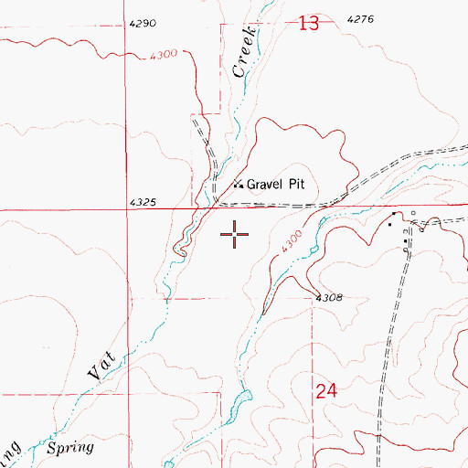 Topographic Map of 17N10E24BA__01 Spring, MT