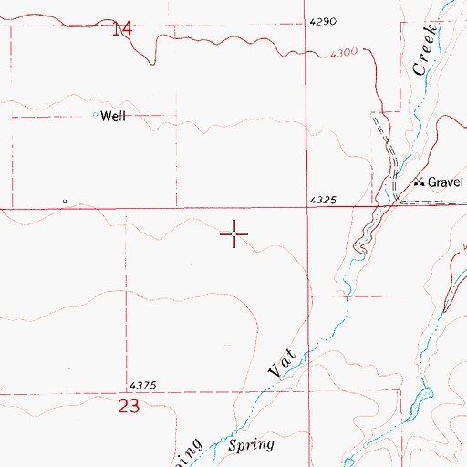 Topographic Map of 17N10E23AA__01 Spring, MT