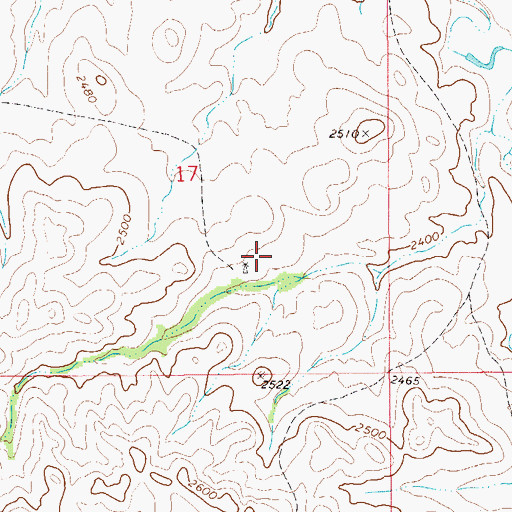 Topographic Map of 17N60E17DCAB01 Well, MT