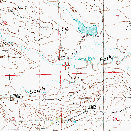 Topographic Map of 17N24E17CC__01 Well, MT